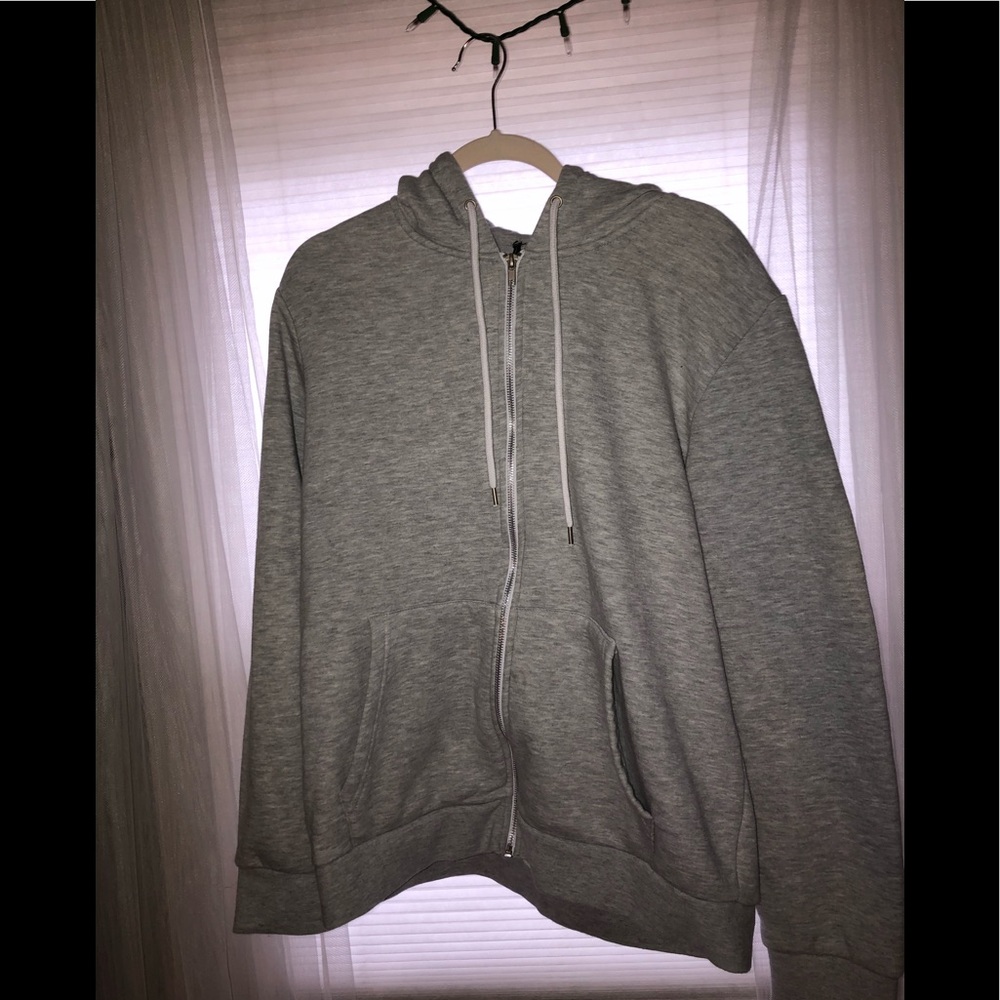 Grey Zip Up Hoodie